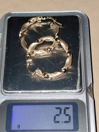 Aros de oro 18k rizados 28mm