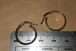 Aros 16x4mm Oro 18k Lisos