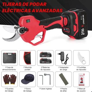 SIN ABRIR Tijeras Podar Eléctricas con 2 Baterías