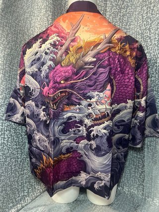 Kimono Estampado Dragón,talla L