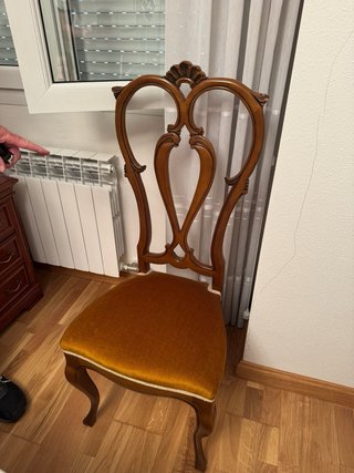Silla de comedor tapizada madera