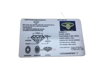 anillo oro 18k con piedra con diamante de laboratorio