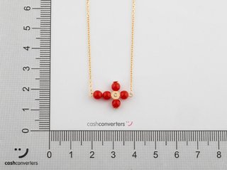 collar oro 18k con piedra 22cm
