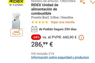 Bomba de combustible RIDEX