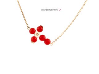 collar oro 18k con piedra 22cm