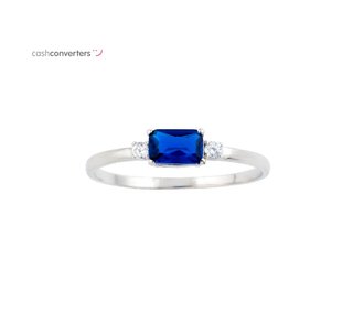 anillo oro 18k con piedra con circonita