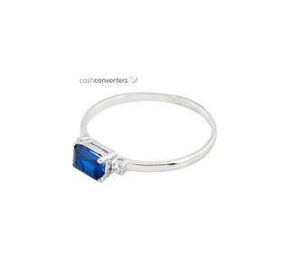 anillo oro 18k con piedra con circonita