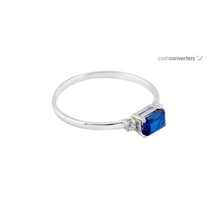 anillo oro 18k con piedra con circonita