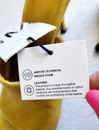 Zapatos Zara Piel Destalonados Amarillo