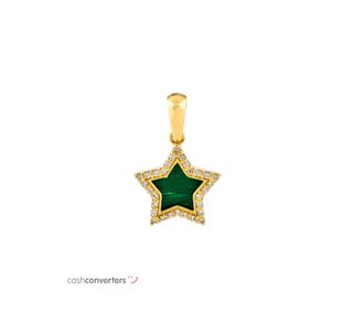 colgante oro 18k con piedra con circonita