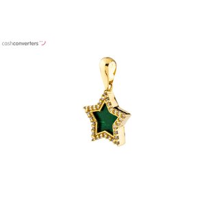 colgante oro 18k con piedra con circonita