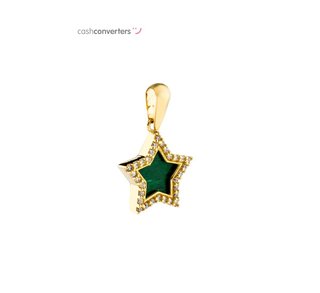 colgante oro 18k con piedra con circonita