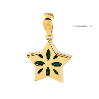 colgante oro 18k con piedra con circonita