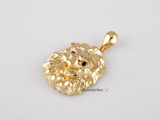 colgante oro 18k con piedra con circonita