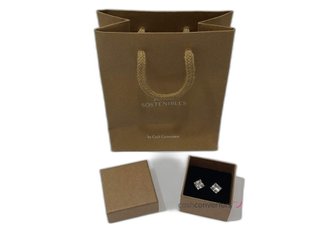 pendientes oro 18k con piedra con circonita