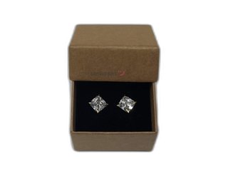pendientes oro 18k con piedra con circonita