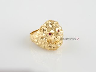 sello oro 18k con piedra con circonita