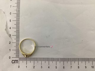 anillo oro 18k con piedra con circonita