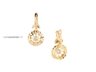 pendientes oro 18k con piedra con circonita