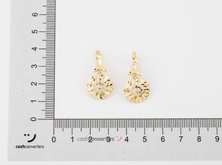 pendientes oro 18k con piedra con circonita