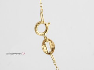 cadena oro 18k con piedra con diamante 22.5cm