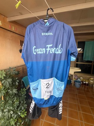 Maillot Ciclismo Strava Gran Fondo Azul TALLA L