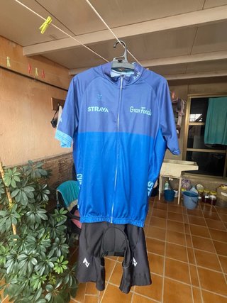 Maillot Ciclismo Strava Gran Fondo Azul TALLA L
