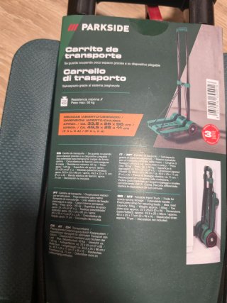 Carrito para mudanzas nuevo Parkside