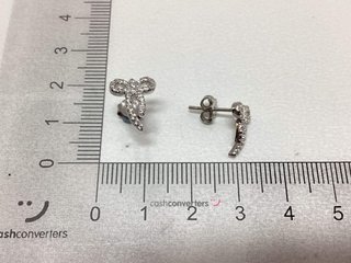 pendientes plata 925mm con piedra con circonita