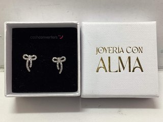 pendientes plata 925mm con piedra con circonita