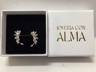 pendientes plata 925mm con circonita