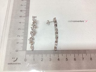 pendientes plata 925mm con piedra con circonita