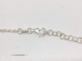 collar plata 925mm con piedra con perla 23cm