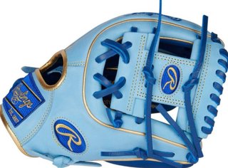 Guante de béisbol Rawlings Azul y Dorado