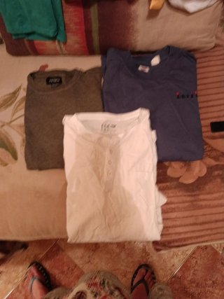 Lote 3 Camisetas Hombre.una Levis,pull&bear,Green