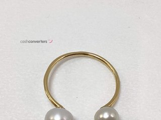 anillo oro 18k con piedra con diamante,perla