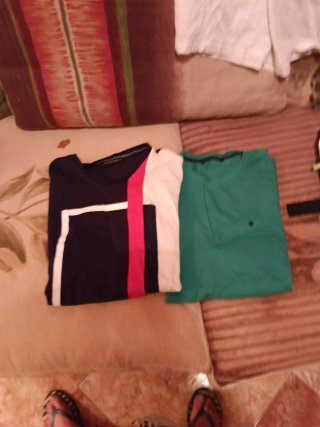 Camisetas hombre azul y verde