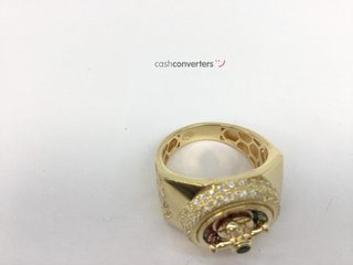 sello oro 18k con circonita