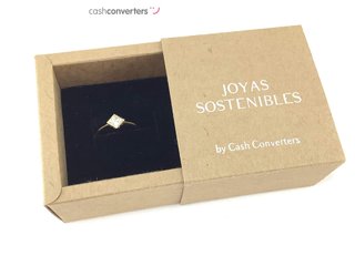 sortija oro 18k con piedra con diamante de laboratorio