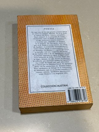 Libro La Odisea de Homero
