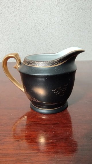 Antiguo juego de café japonés pintado a mano 1960