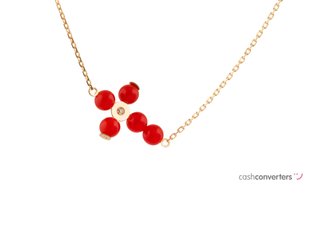 collar oro 18k con piedra 22cm