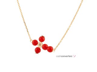 collar oro 18k con piedra 22cm