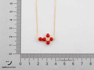 collar oro 18k con piedra 22cm