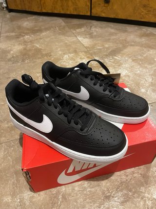 Nike Court Vision Low Next Nature Nero Bianco