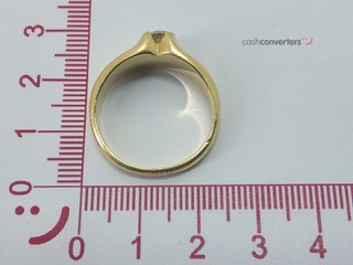anillo oro 18k con piedra con circonita