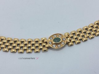 pulsera oro 18k con piedra con circonita