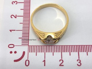 anillo oro 18k con piedra con circonita