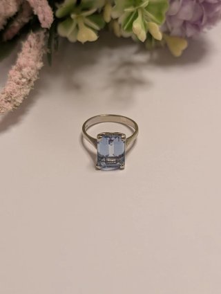 Antiguo Anillo Oro Blanco 18k