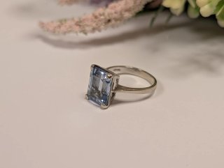 Antiguo Anillo Oro Blanco 18k